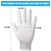 4 Pair Moisturising Gloves,Cotton Gloves for Eczema & Dry Hands,Stretchable