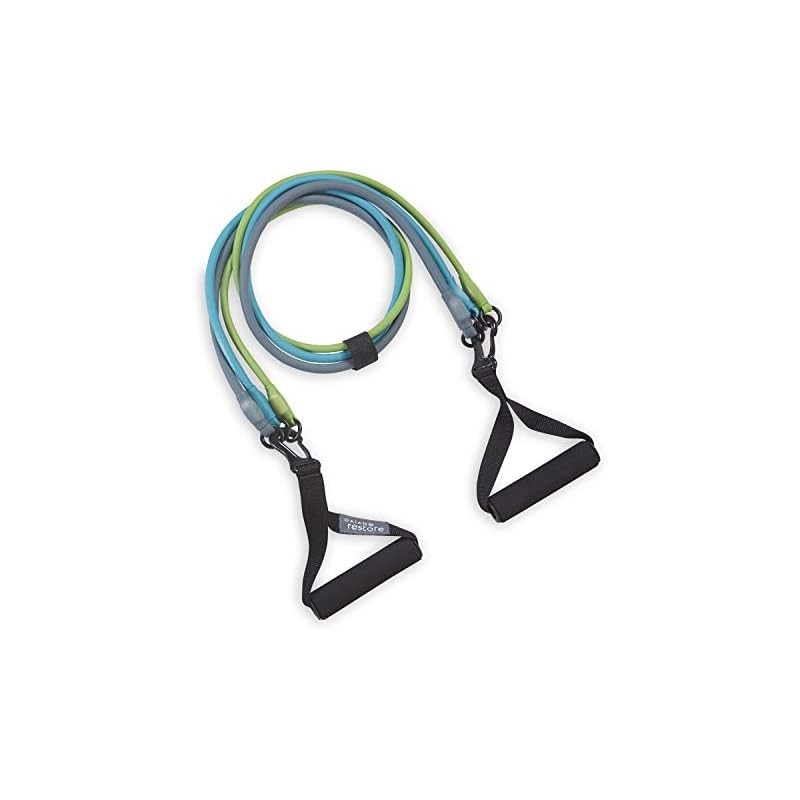 Gaiam 3-in-1 Resistance Band Kit with Comfort-Grip Handles and Interchangeable