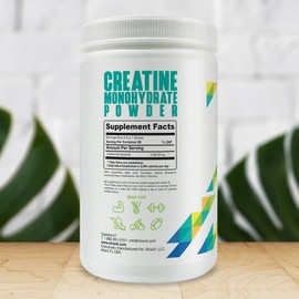 Xtravit Creatine Monohydrate Powder Supplements – Strawberry Lemonade Flavored Drink Mix for Men & Women - Support Muscle Gains & Strength - Pure Filler & GMO Free Supplement, 5000mg, 15.8 oz