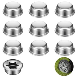 10 Pcs Push On Pushnut Caps Permanent Washer Caps Fits 3/8” Axles Spring Steel Axle Cap Nut Axle Pushnut Fastener for Rolling Bins Lawn Wagons Hand Trucks Alternative Cotter Pins