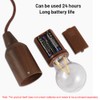 LED Pull Cord Light Bulb Portable Hanging Lantern Battery Operated