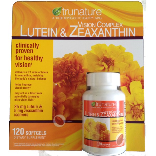 Trunature Lutein and Zeaxanthin Softgels, 120 Count