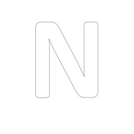 Alphabet Letters - by Graphical Warehouse - Durable Vinyl Letters - Wall or Floor Stickers - Mailbox Stickers, Floor Alphabet Stickers, Wall Stickers - 6" (White) - N