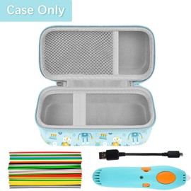 Leayjeen Storage Case Compatible with 3Doodler Start+ Essentials for 3D Pen Set for Kids, for Kids Ages 8-12,Fit for 3D Printing Pen Carrying case(Case Only)-Blue Robot