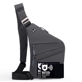 ibalulu Anti Theft Crossbody Bags for Women Men, Multi-Pocket Shoulder Bag, Slim Sling Bags with 2 RFID Blocking Card