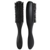 Men Beard Brush Long Handle Hair Cleaning Curved Wooden Mustache