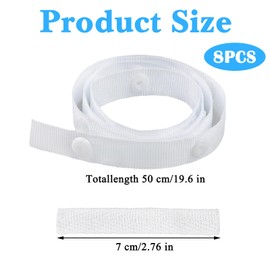 loghohu 8 PCS Duvet Clips Quilt Clips Duvet Snaps to Hold Comforter Inside Convenient and Reusable Duvet Snap Clips Duvet Cover Clips Removable Comforter Clips Fasteners Inside(White)