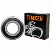 2PACK TIMKEN 6207-2RS Double Rubber Seal Bearings 35x72x17mm, Pre-Lubricated and