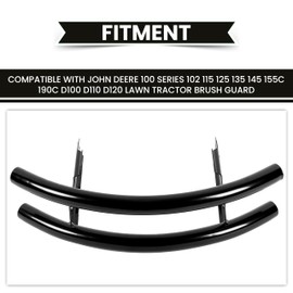 HECASA Front Bumper Guard Compatible with John Deere 100 Series 102 115 125 135 145 155C 190C D100 D110 D120 Lawn Tractor Brush Guard