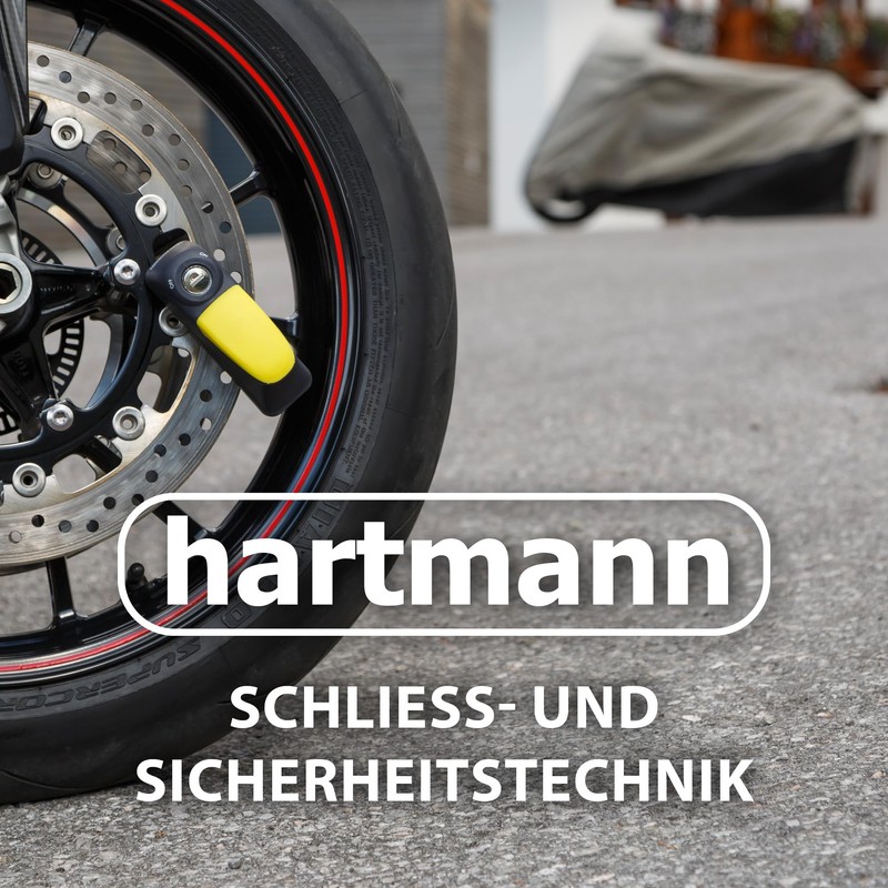 Hartmann Shackle Lock for Brake Discs, Motorcycle Lock with High