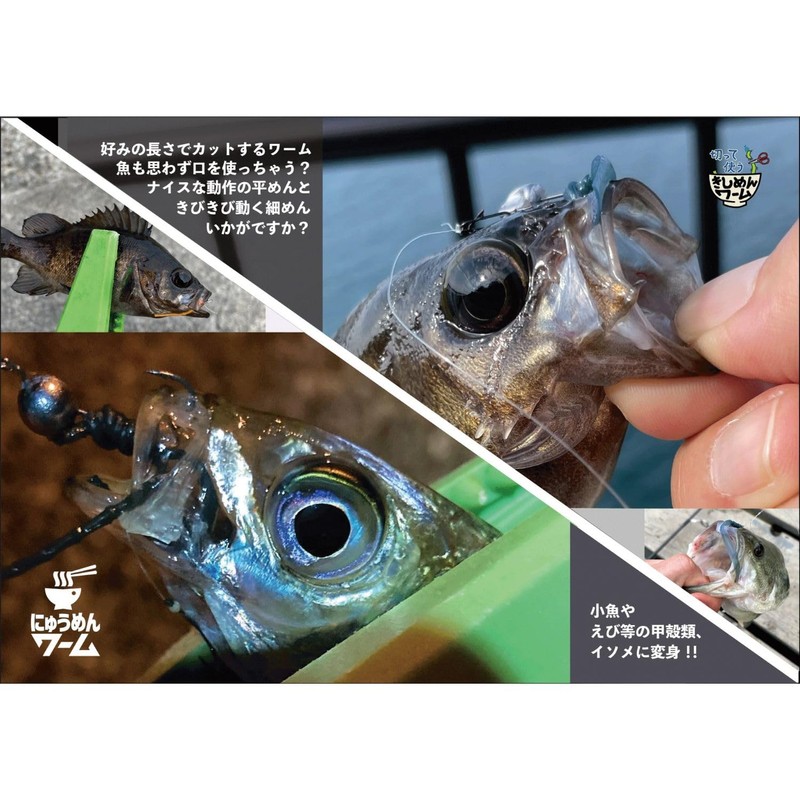 にゅうめんワーム 2個セット ソフトルアー 釣り オレンジ 長さ1000mm 703099