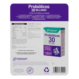 Solanum Probioticos 30 Billones 60 Cápsulas Twopack Sfn 