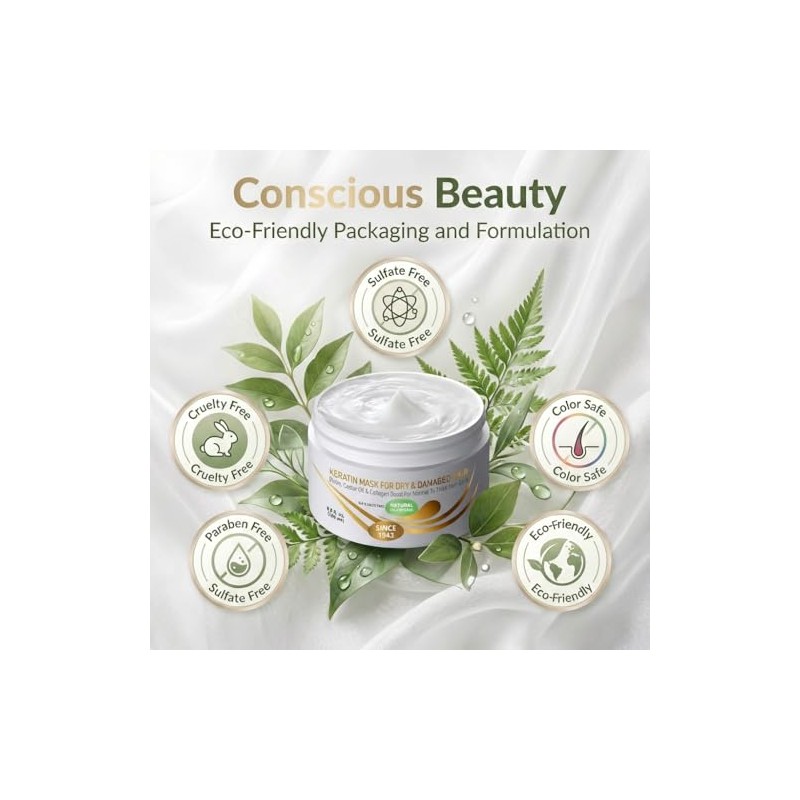 Keratin Dry Damaged Deep Conditioner Mask - Thick Coarse Hair