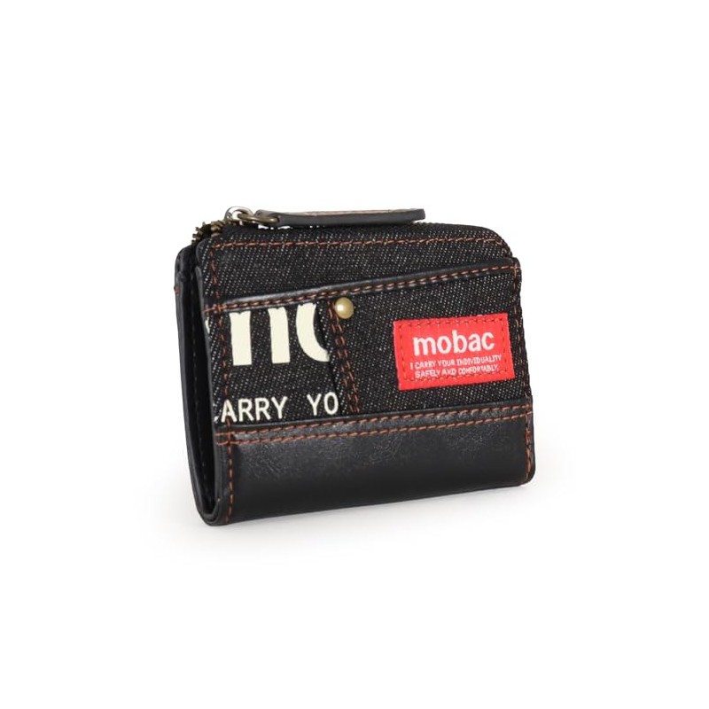 [モバック] 小銭入れ メンズ パスケース 定期入れ L字ファスナー 財布 デニム 大容量 人気