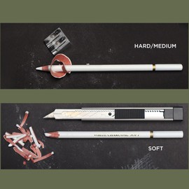 Jiawu White Charcoal Pencils, un Set de 6 lápices de Tiza Blanca para futuros Artistas