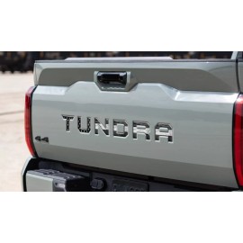AUTOCARIMAGE BLACK rustic flag letters compatible with TOYOTA TUNDRA 2022 23 logo tailgate