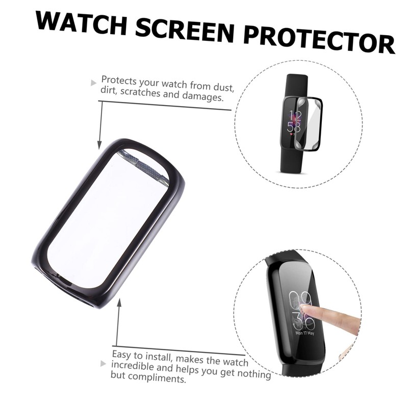 KONTONTY 2pcs Modern Watch Protector Cover Screen Protector Compatible Full