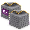 Lavandola 12 x All-Purpose Microfibre Cloths for Your Household, Lint-Free