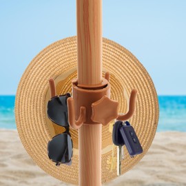 Seazul 7.5ft Patio Umbrella with Fringe, Beach Umbrella, Fringe Umbrella Outdoor Patio with Hanging Hook, Tilting Aluminum Pole, UV 50+, Fiberglass Ribs, Elegant Cream