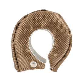 Qiilu Turbocharger Heat Shield, Single Titanium Turbo Heat Shield Blanket Barrier Turbocharger Cover T3/GT35/GT37/GT40/GT42