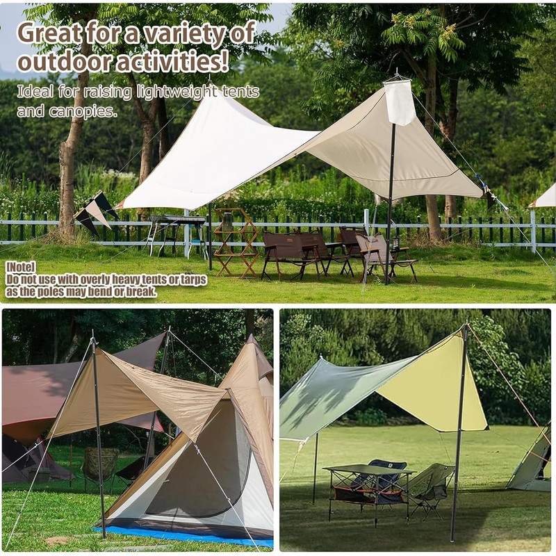 Tent Poles for Tarp, AVOFOREST Camping Tent Tarps Poles Adjustable