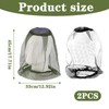 2PCS Midge Nets for Head, Bug Bee Keeper MidgeNet, Breathable