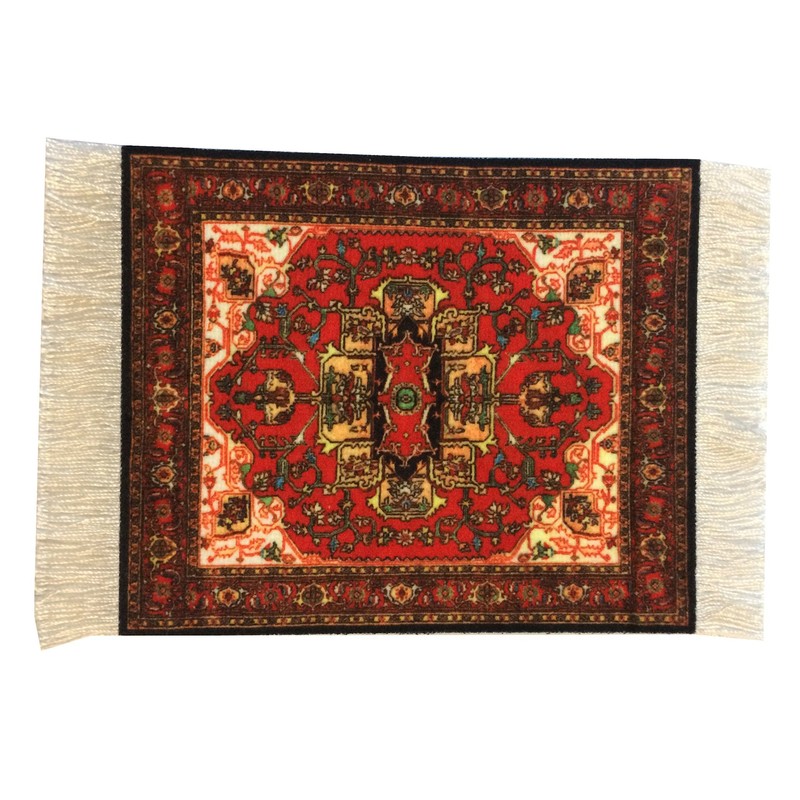 Set of 4 Rug Table Coasters – Oriental Design Fabric