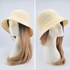 EINSKEY Women's Crochet Bucket Hat, Faux Straw Weaving Sun Hat