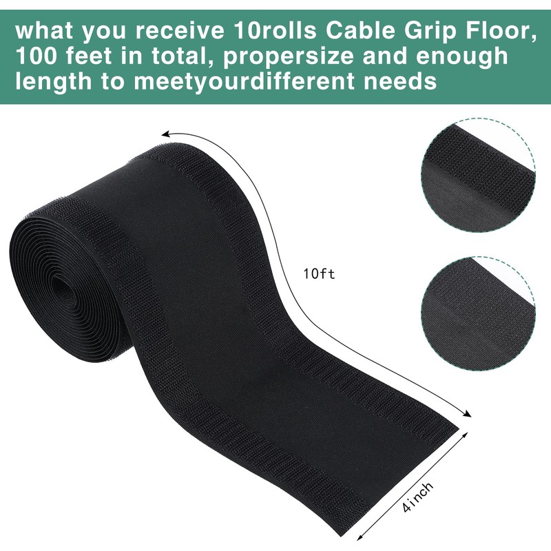 WILLBOND Carpet Cord Cover Cable Grip Floor Cover Cable Protector