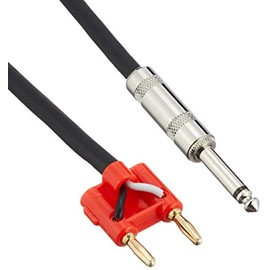 Hosa SKJ-603BN Speaker Cable, Hosa 1/4 in TS to Dual Banana, 3 ft