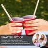 Efforias 50 X 16oz Red Party Cups for Christmas, Garden