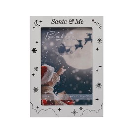 Baby's 1st Christmas Santa and Me Photo Frame 4' x 6' White and Silver 9787