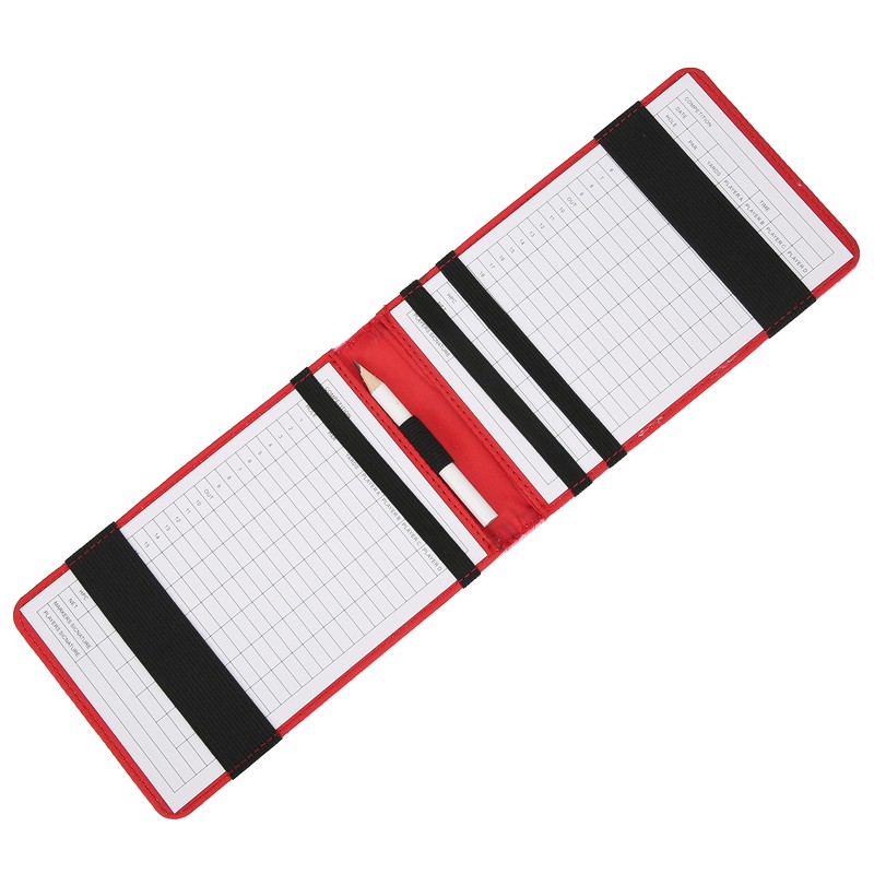 Golf Scorecard Holder PU Leather Scoring Book Golf Score Card