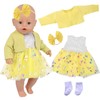 14-18 Inch Doll Clothes, Yellow Gauze Dress Outfit Includes Sequined