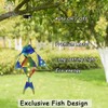 Fish Solar Outdoor Lights Hanging Lanterns Metal Decorative Lights for