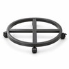 Round Iron Plant Caddy with Locking 360° Wheels, Mobile Flower