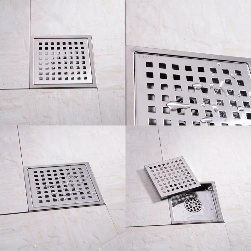 ZC Coladera Invisible Desagüe Drenaje Piso Antiolor Acero Inoxi