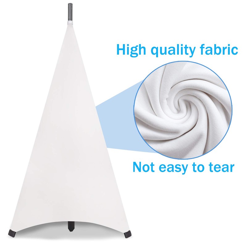 Dofilachy Speaker Stand Cover - Universal Fit, Fabric, White, XW21