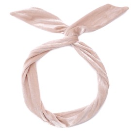 Mytoptrendz® -Wire Headband Hair Tie Hairband Rockabilly Retro Style Twist Dolly Bow Hair Wrap Scarf Accessory for Women Girls (Beige,)