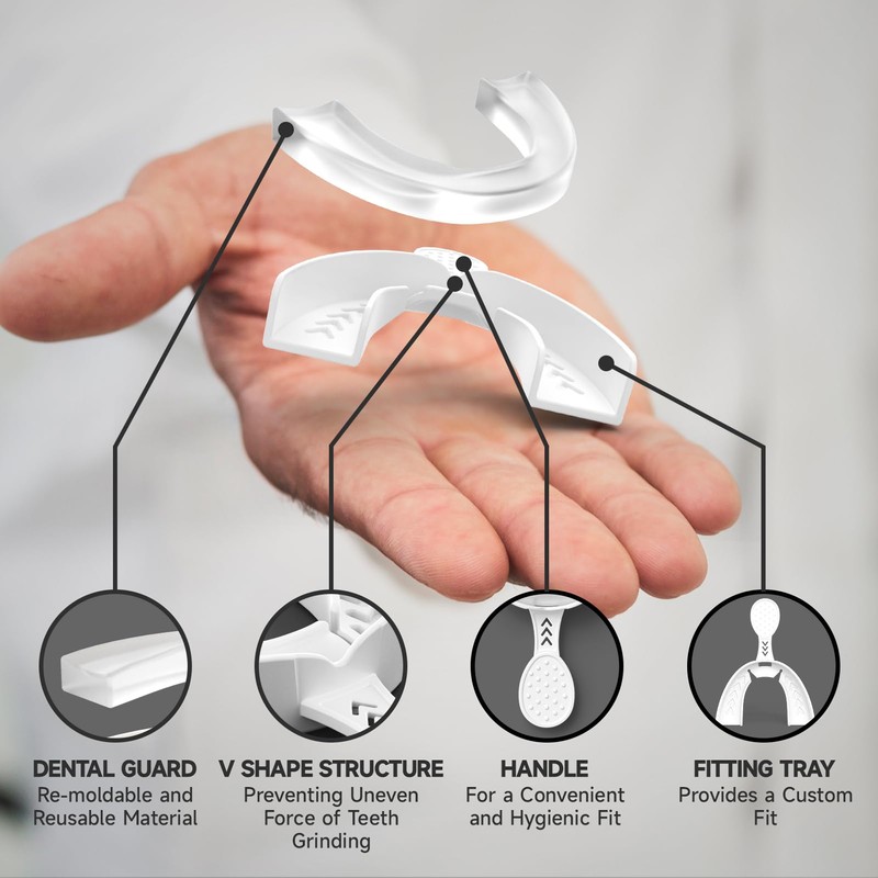 Clear Mouth Guards with Fitting Tray for Women & Men,