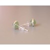 Silver-plated earrings made of gemstone aventurine