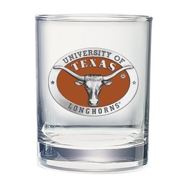 Heritage Pewter Texas Longhorns Double Old Fashion | Double Rocks Glass 14 OZ for Liquor | Expertly Crafted Pewter Glass