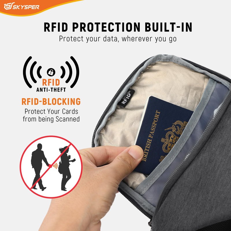 SKYSPER Sling Bag Anti Theft Crossbody Backpack RFID Lightweight Travel