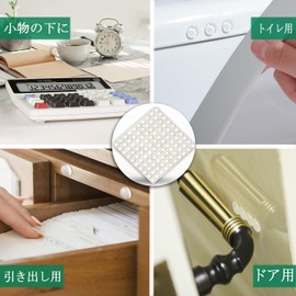 Anti-slip Rubber Feet Seals, 100 Pieces, Clear, Round Shape, Cushion Rubber, Anti-Slip, Rubber Door Cushion, Door Stopper, Shock Absorber, Anti-Slip Seal, Soft Cushion, Diameter x Thickness, Grit (0.4 x 0.8 inches (10 x 2 mm)