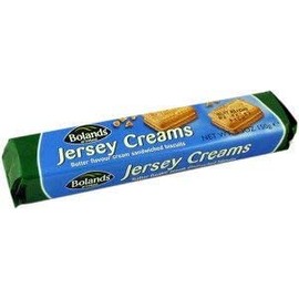 Bolands Jersey Creams, 3 bag pack, Irish Butter Flavored, Cream Filled Biscuits, 125g per bag