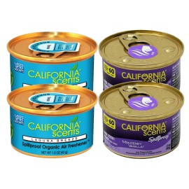California Scents Spillproof Can Combo Monterey Vanilla Laguna Breeze Air Fre...