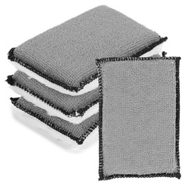 4 PCS Car Interior Cleaning Sponge,Super Soft Microfiber Auto Detailing Scrub Pads,Auto Detailing Scrub Pads for Plastic Leather Upholstery Cleaning Applicator