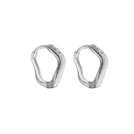 MIKAMU Women's Polished Ring, CZ Diamond, 925 Silver, Sterling Silver, Hypoallergenic, Popular, Hoop Earrings, Women's Jewelry, Includes Exclusive Box, Silver, Diamond