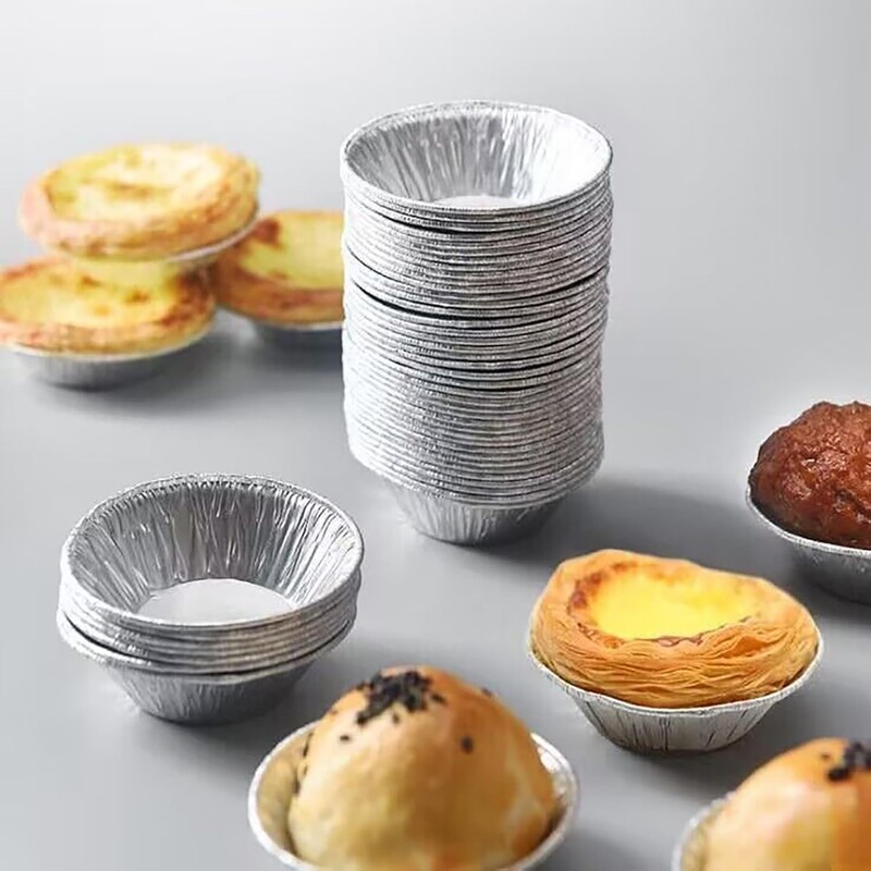 Sndperiexam 100Pcs Silver Mini Pie Tins, Round Tart Pie Foil