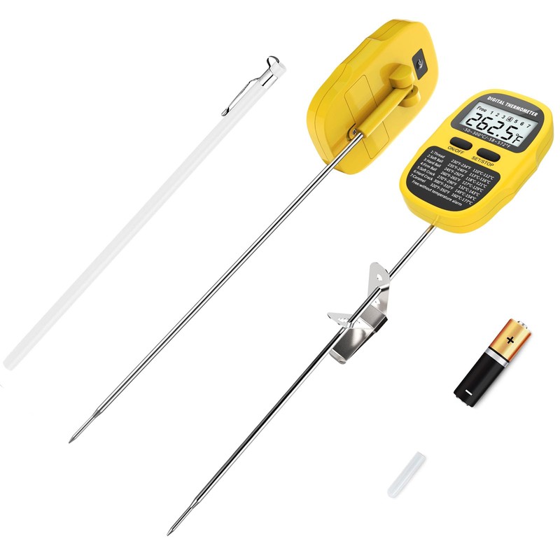 Efeng Waterproof Programmable Digital Candy Thermometer for Candy Making with